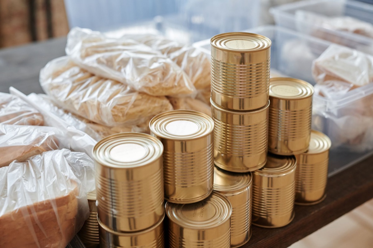 cold storage with grocery items for meal planning