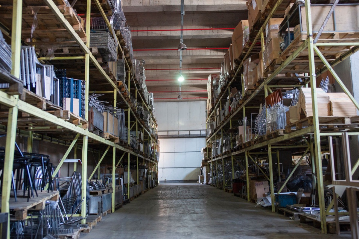 cold storage with organized food items