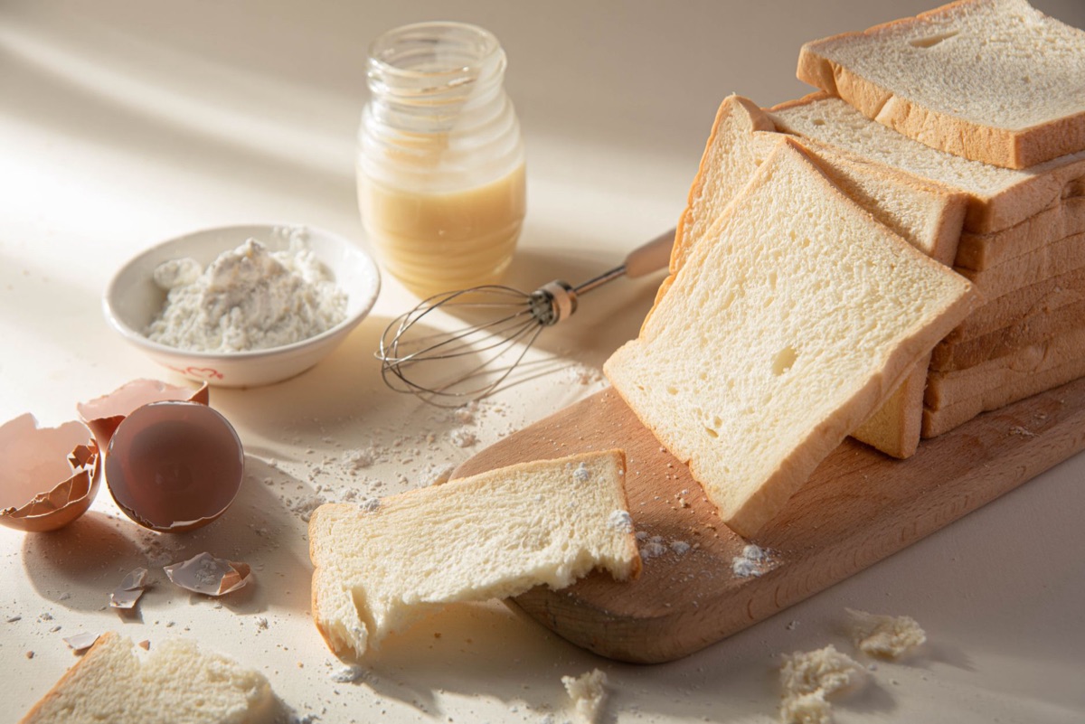 riso e pane per una persona