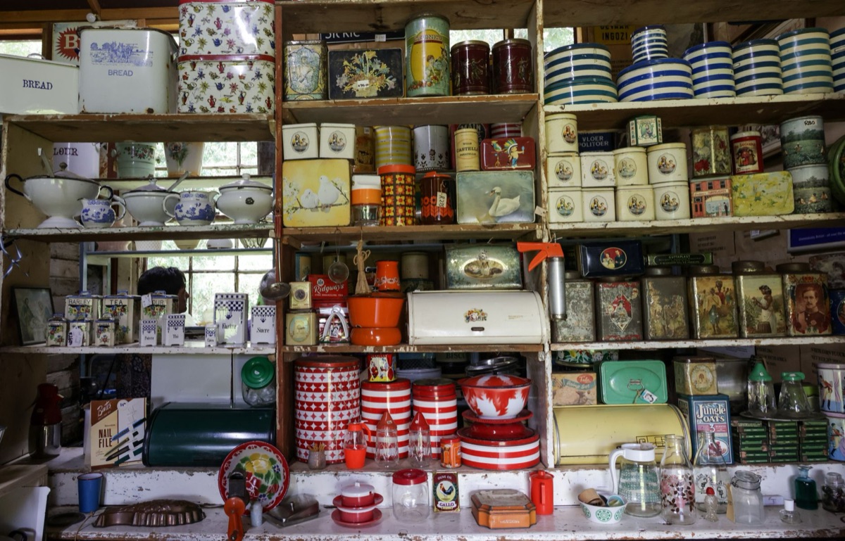 cold storage with neatly arranged grocery items