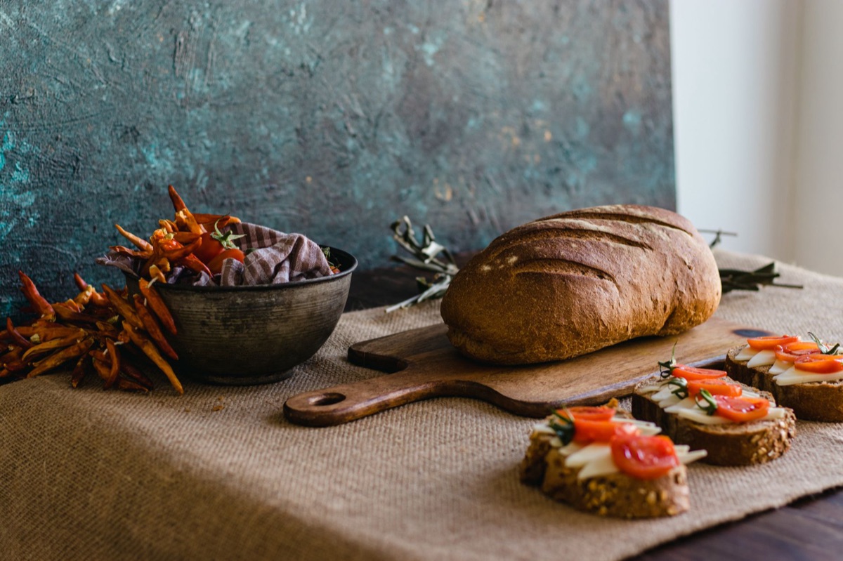 1persoonlijk kookset: frisse groenten en brood
