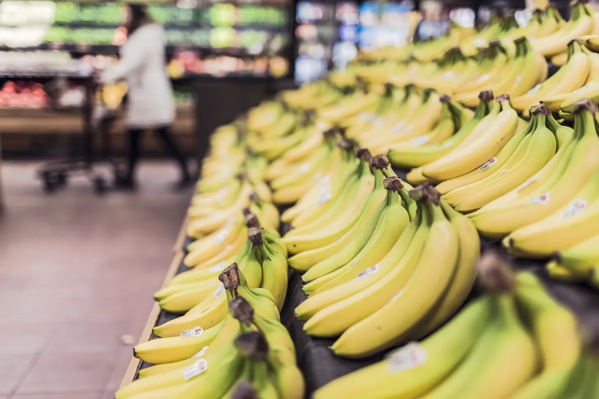 bananas, fruits, food, grocery store, supermarket, shopping, produce, organic, grocery shopping, fruit stand, yellow bananas, bananas, bananas, bananas, bananas