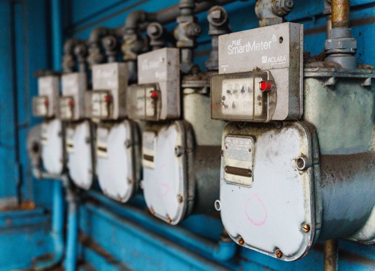 Electricity meter reading showing usage numbers