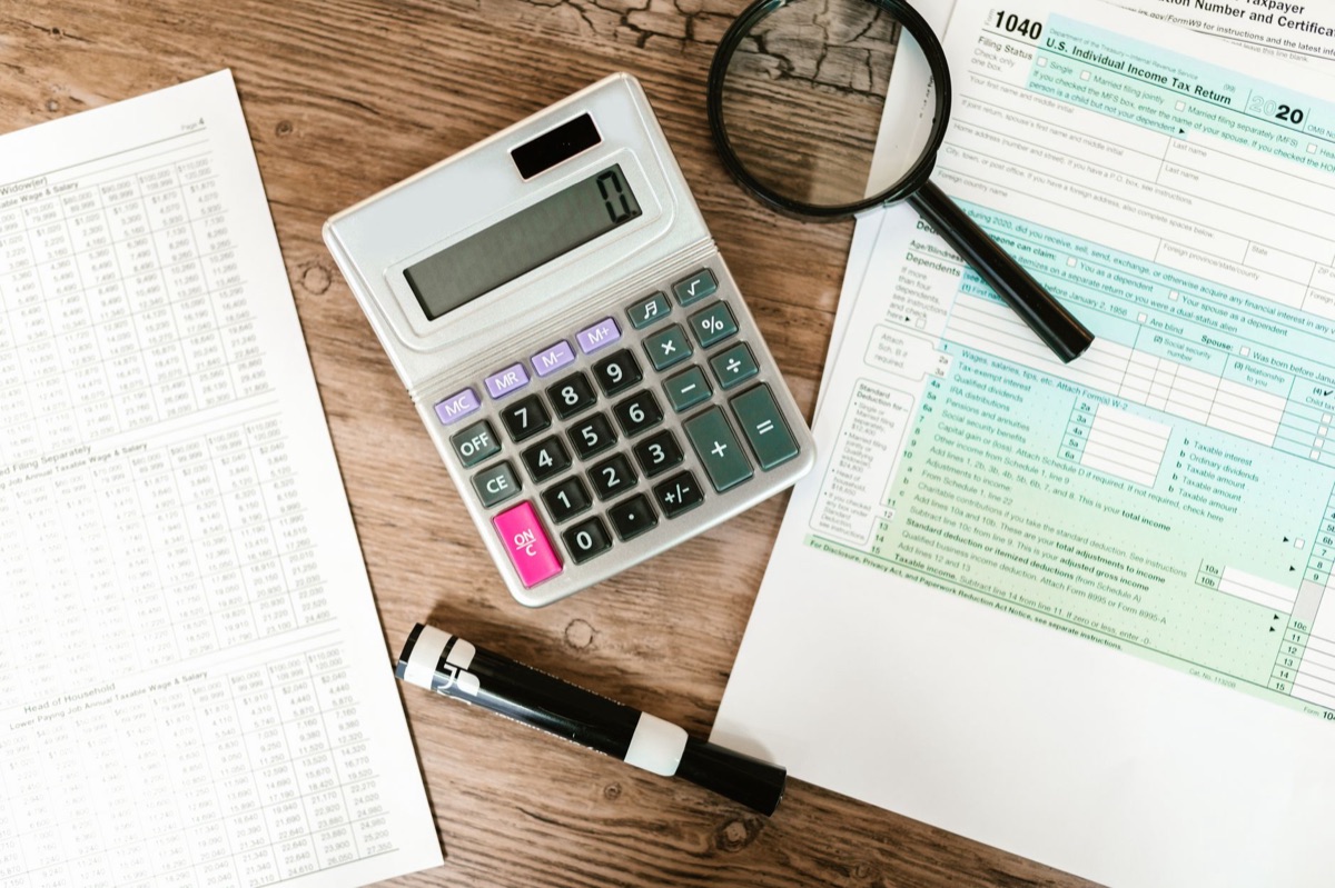 Excel-Spreadsheet mit Budgetdaten