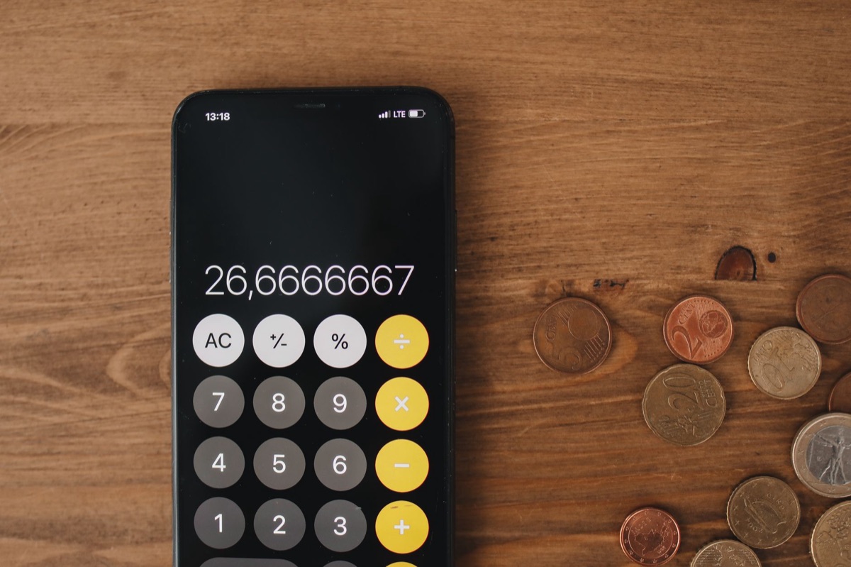 Smartphone mit Budget-App
